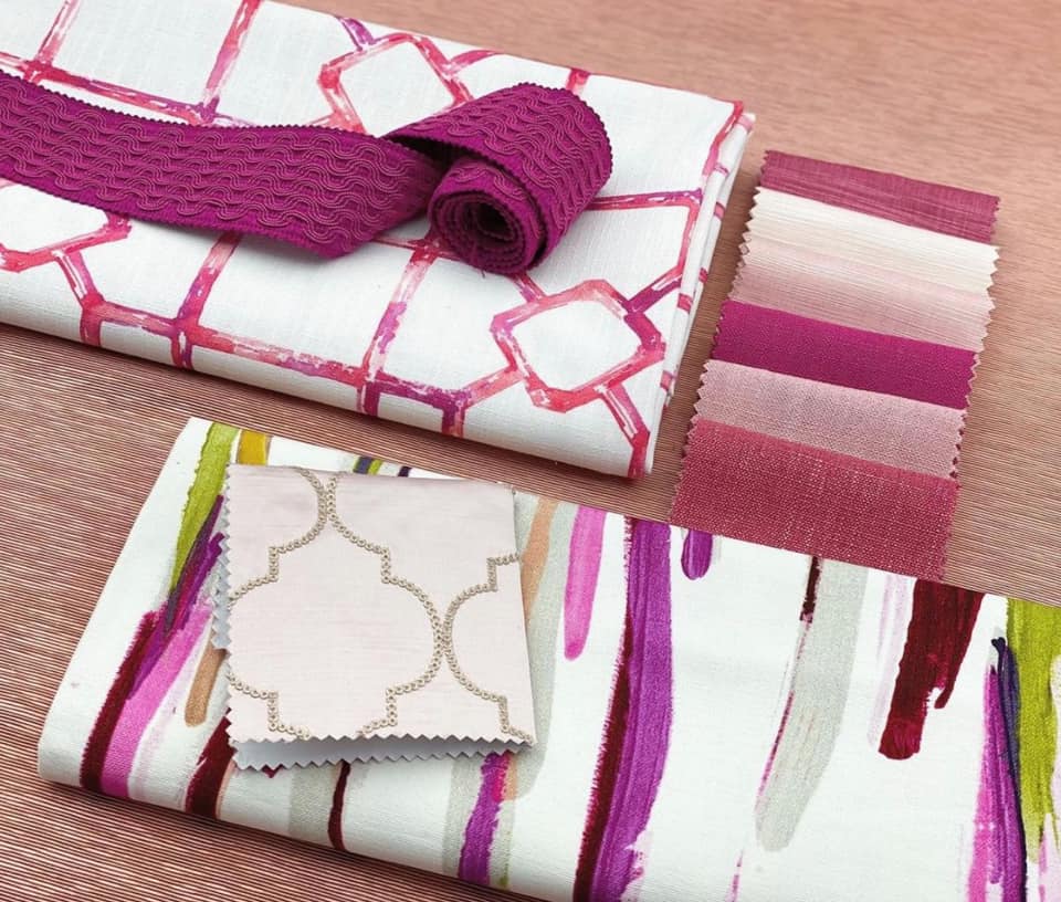 Carole Fabric swatches and trim
