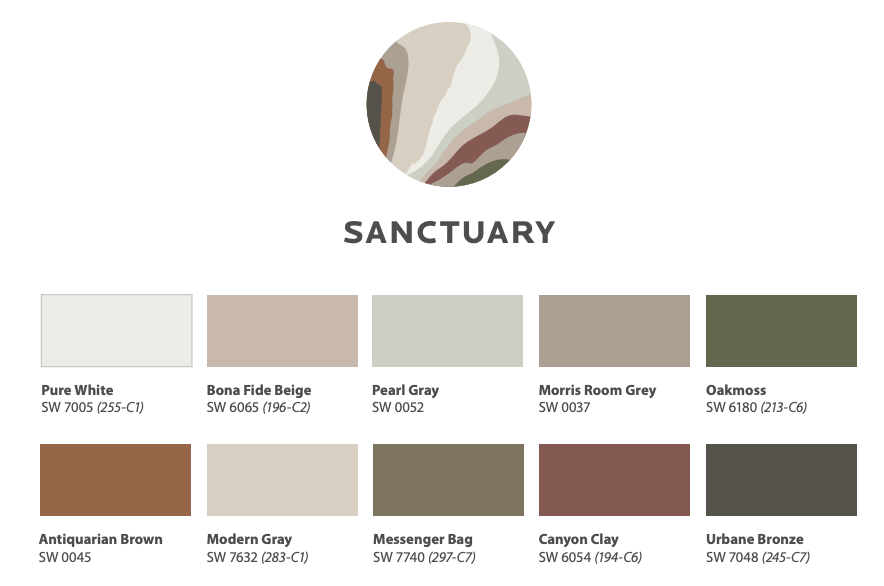 Sherwin-Williams 2021 colormix Sanctuary