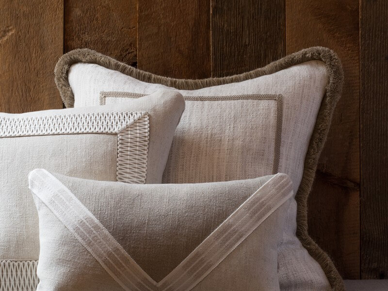 pillows with trim