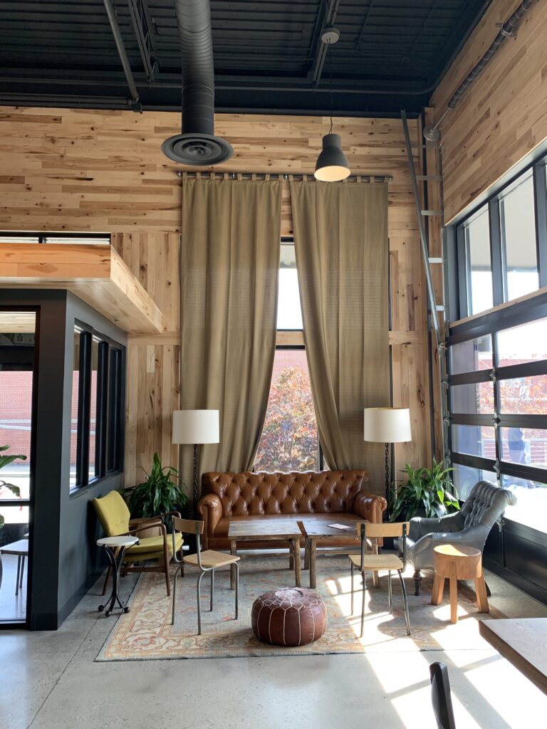 Market South sitting area in Southside Chattanooga