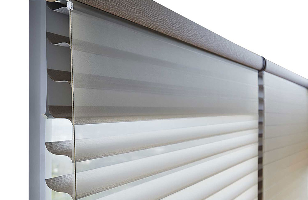 close up of Hunter Douglas Sillohuette